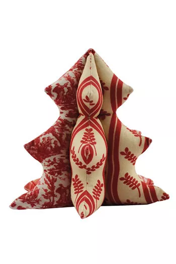 Kit couture Sajou pour réaliser un sapin de Noël en volume tissus toile de Jouy rouge Kit couture Sajou pour réaliser un sapin de Noël en volume tissus toile de Jouy rouge