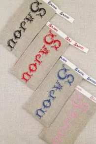 Sajou embroidered cross stitch kits cases for scissors or glasses