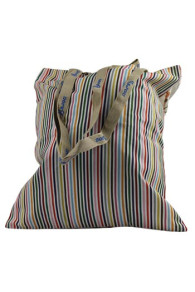 Tote Bag aus dem Stoff Sajou Scheren - Kombistoff mit Streifen
