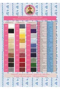 Fil patchwork Fil Au Chinois nuancier des 30 coloris en vente sur le site de la Maison Sajou