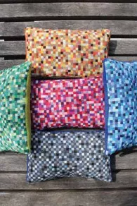 Collection of Sajou small squares basketweave cushion