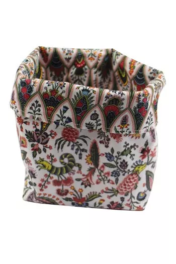 Pot Sajou en toile cirée Coquecigrues doublé de tissu à motif d'écailles Pot Sajou en toile cirée Coquecigrues doublé de tissu à motif d'écailles