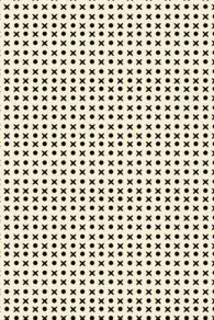 Tissu Sajou à motif géométriques noir sur fond écru collection Toile de Jouy noire