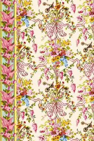 Sajou coated cotton with Marie Antoinette's bedchamber at the palace motif