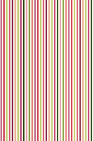 Sajou cotton fabric with pink and green stripe motif