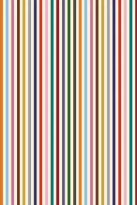 Sajou cotton fabric with multicoloured stripe motif