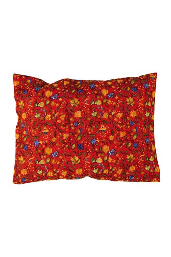 Sajou Kreuzstich Kit Kissen Indienne Blumenmuster Chandernagor Rot gestickt Sajou Kreuzstich Kit Kissen Indienne Blumenmuster Chandernagor Rot gestickt