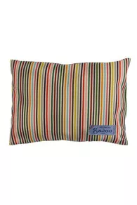 Dos du kit de point de croix Sajou coussin tissu fleuri indienne Jaipur mauve brodé