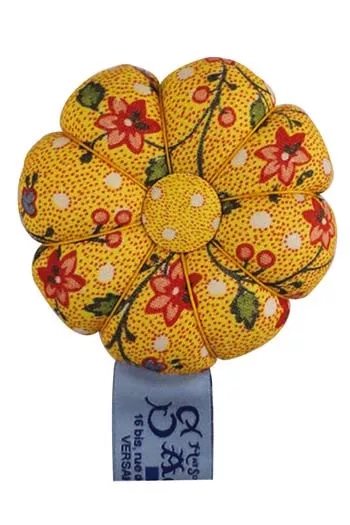 Dessus du pique-épingles citrouille Sajou indienne Coromandel jaune Dessus du pique-épingles citrouille Sajou indienne Coromandel jaune