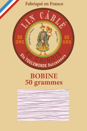 Fil Au Chinois waxed cable linen thread size 532 250m spool - Colour 516 - Amethyst Fil Au Chinois waxed cable linen thread size 532 250m spool - Colour 516 - Amethyst