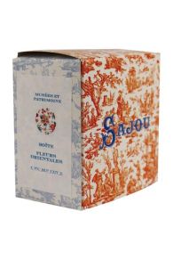 Fertig gestickte Box Sajou Orientalische Blumen in der Präsentationsbox aus Pappe 