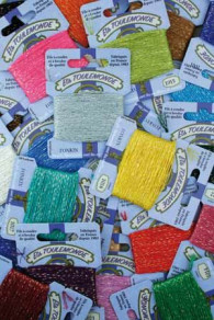 Tonkin glossy embroidery threads Sajou also available on 10-metre cards