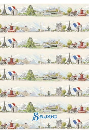 Torchon de cuisine Sajou 100 % coton motif Paris et la tour Eiffel Torchon de cuisine Sajou 100 % coton motif Paris et la tour Eiffel