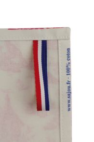 Sajou Geschirrtuch Toile de Jouy Rosa: Nahansicht des Aufhängers