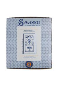 Présentation du kit de point de croix Sajou numéro 1 à monter en accordéon broderie bleu