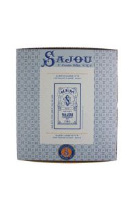 Präsentation der Kreuzstichpackung Sajou Album n° 2 in Blau für die Herstellung eines Leporellos