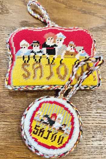 Sajou tapestry kit stuffed ornaments puffies – medallion Children's Theatre motif Sajou tapestry kit stuffed ornaments puffies – medallion Children's Theatre motif