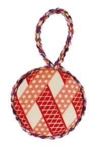 Back of the Little Girl and her Cat medallion – Puffies stuffed needlepoint ornaments kit