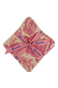 Präsentation des Sajou Sets mit 7 Abschminkpads Toile de Jouy Rosa