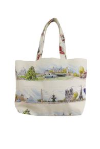 Sajou Nähset kleine Handtasche Paris und Eiffelturm: Taschenrückseite 