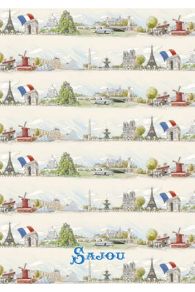 Sajou Basisstoff für die kleine Handtasche Paris und Eiffelturm