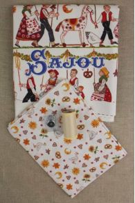 Contenu du kit couture Sajou petit sac à main à coudre Farandole Alsacienne