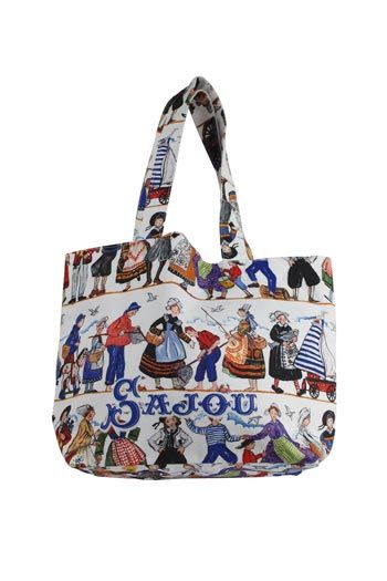Devant du kit couture Sajou petit sac à main à coudre Farandole Bretonne Devant du kit couture Sajou petit sac à main à coudre Farandole Bretonne