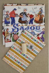 Contenu du kit couture Sajou petit sac à main à coudre Farandole Bretonne
