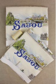 Contenu du kit couture Sajou grand cabas à coudre Paris et la tour Eiffel