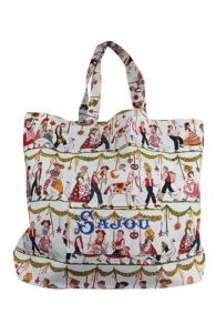 Kit couture Sajou grand sac pour les courses à coudre tissu Farandole Alsacienne