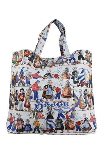Sajou Nähset große Einkaufs- oder Strandtasche Farandole Bretonne Sajou Nähset große Einkaufs- oder Strandtasche Farandole Bretonne