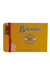 Dos du carnet Sajou miniature fermeture à élastique Fillette cousant