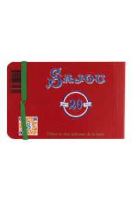 Dos du carnet Sajou miniature fermeture à élastique Chien et chat pelotant