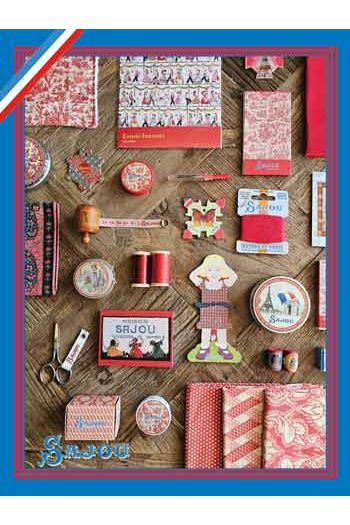 Collectible haberdashery postcard – the world of Sajou in red tones