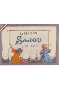 Pop-up 3D card of the Sajou Versailles boutique to fold and assemble, closed view