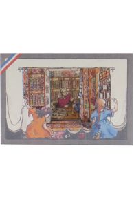 Pop-up 3D card of the Sajou Versailles boutique to fold and assemble, open view