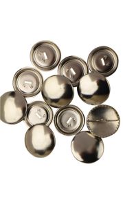 Sajou Knöpfe zum Beziehen aus Metall silberfarben - Ø 28 mm