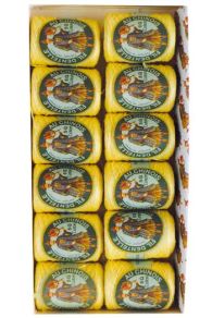 Fil dentelle aux fuseaux soufre cocons Calais Fil Au Chinois en boîte de 12 sur le site Maison Sajou