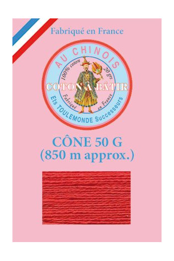Fil Au Chinois Heftfaden auf Kone mit 850 m Lauflänge Farbe n° 371 - Rot Fil Au Chinois Heftfaden auf Kone mit 850 m Lauflänge Farbe n° 371 - Rot