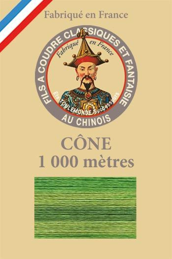 Cône 1 000 m Fil Multicolore n° 226 - Vert Clair Cône 1 000 m Fil Multicolore n° 226 - Vert Clair