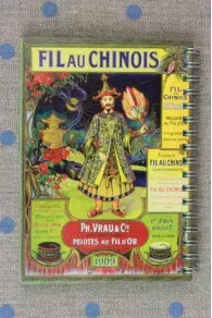 Back cover of the Fil Au Chinois spiral notebook – 1900 calendar – green pages