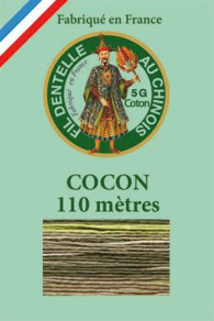 Fil couleur dégradé pour la dentelle aux fuseaux Cocon Calais Fil Au Chinois coloris foin sur le site Sajou