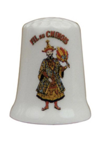 Fine white porcelain collectors thimble - Fil Au Chinois Fine white porcelain collectors thimble - Fil Au Chinois