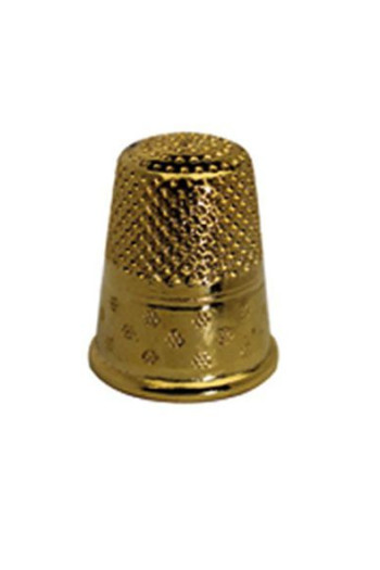 Dé de couturière Laiton doré à l'or fin taille 3 - 15,7 mm Dé de couturière Laiton doré à l'or fin taille 3 - 15,7 mm
