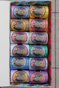 Fil Au Chinois bobbin lace thread Cocon Caudry Assortment No. 2 - 12 pastel colour cocons at Sajou