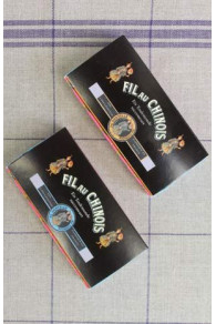 Presentation boxes of coloured bobbin lace threads Cocon Caudry Fil Au Chinois Sajou
