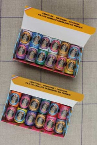 Two assortments of Fil Au Chinois bobbin lace thread Cocon Caudry on Sajou haberdashery website
