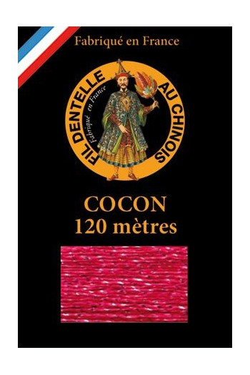 Coloured bobbin lace thread Fil Au Chinois Cocon Caudry in glossy fuchsia on the Sajou website Coloured bobbin lace thread Fil Au Chinois Cocon Caudry in glossy fuchsia on the Sajou website