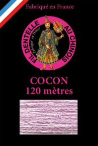 Klöppelgarn mit Lurex Cocon Caudry Fil Au Chinois Farbe Hellflieder im Sajou Onlineshop
