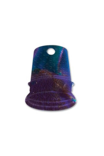 Breloque bijou dé de couturière façon onyx bleu Breloque bijou dé de couturière façon onyx bleu